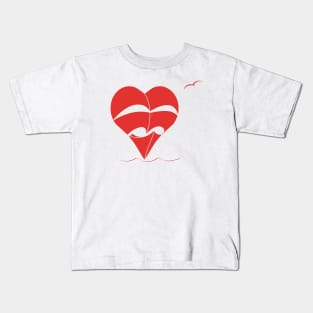 Lonely Heart-Sailboat (scarlet sails) Kids T-Shirt